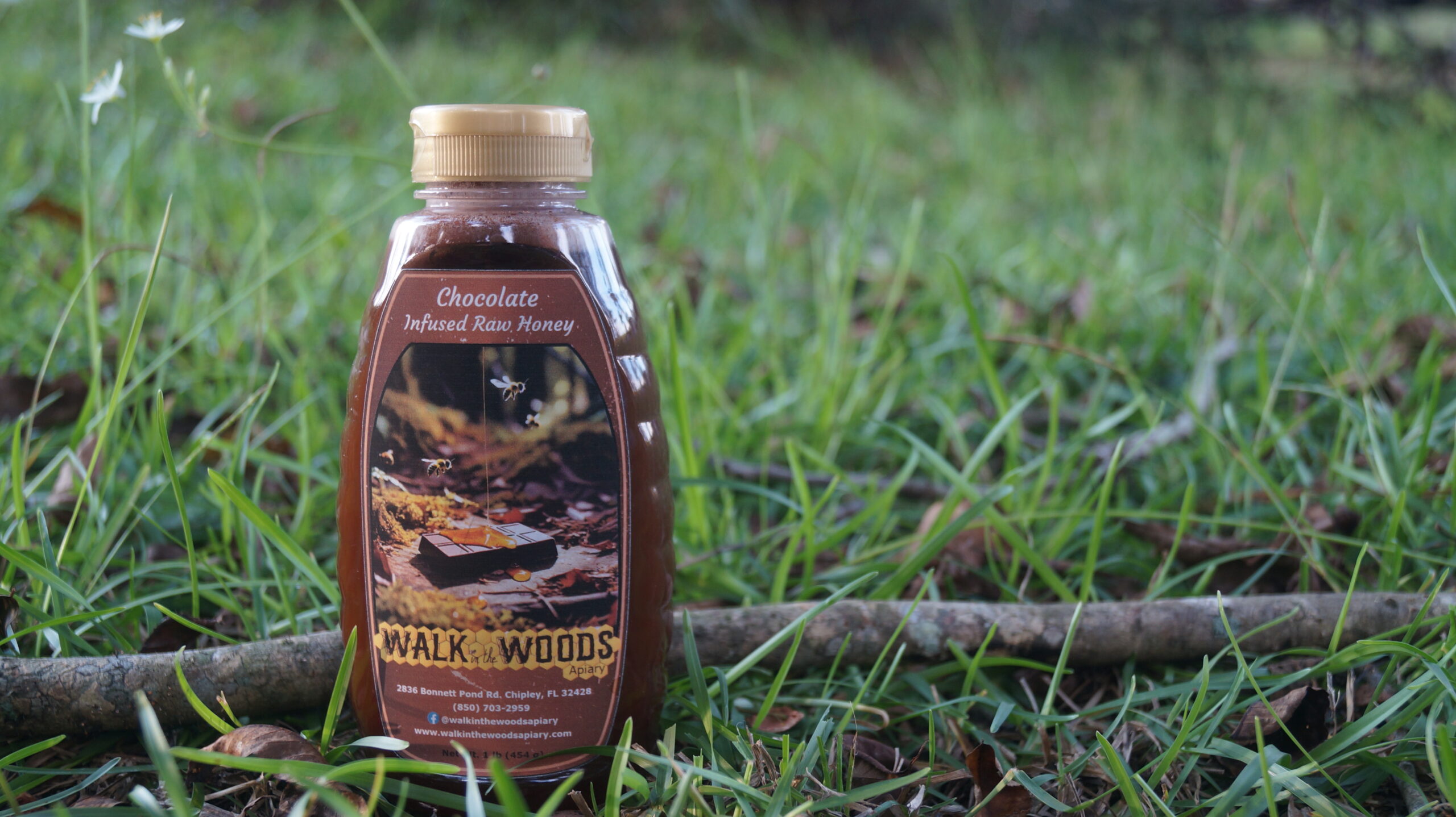 1lb Chocolate Infused Raw Honey