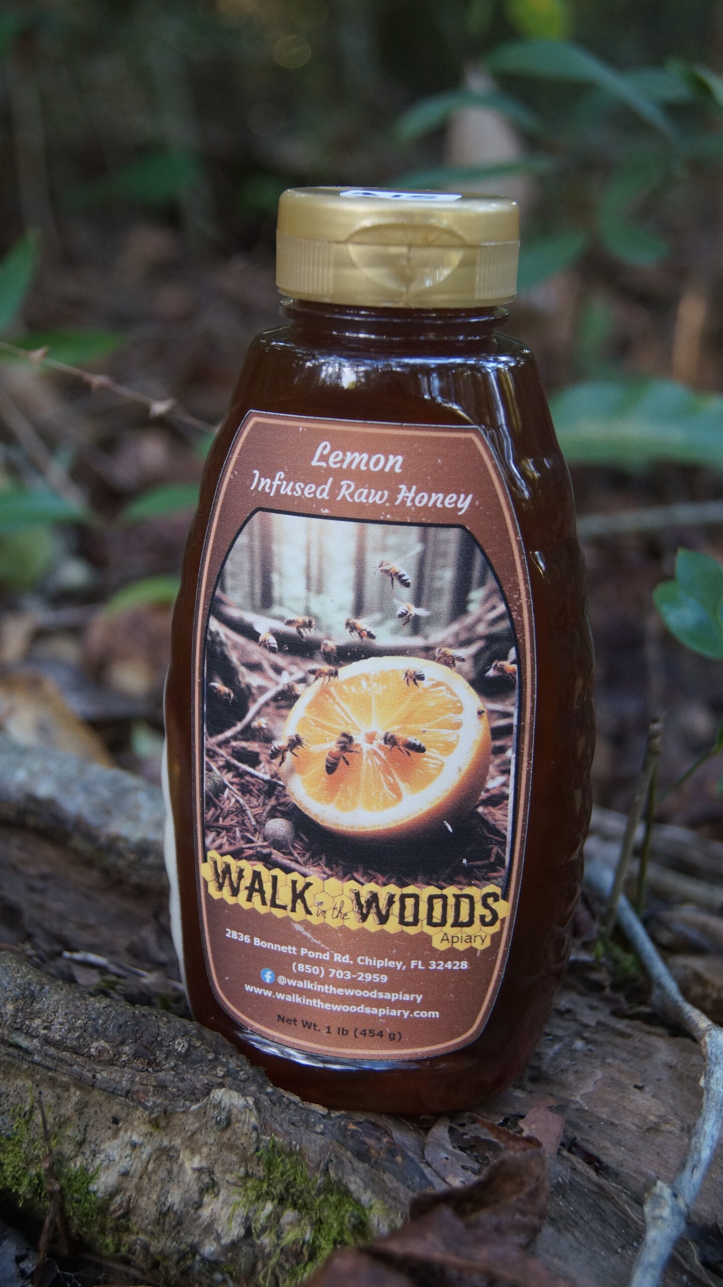 1lb Lemon Infused Raw Honey